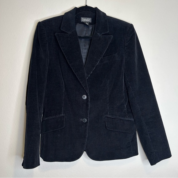 Rafaella Jackets & Blazers - Rafaella Blazer Jacket Women's Corduroy Black w/Shoulder Pads Size 8